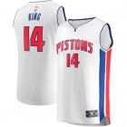 Camiseta Louis King 14 Detroit Pistons Association Edition Blanco Hombre